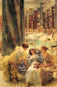 Sir Lawrence Alma-Tadema,OM.RA,RWS The Baths at Caracalla Germany oil painting artist
